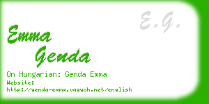 emma genda business card